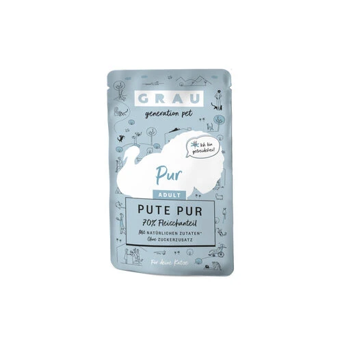 Grau Adult Pur Katzenfutter - Pute - Pouch 3 Grau Adult Pur Katzenfutter - Pute - Pouch